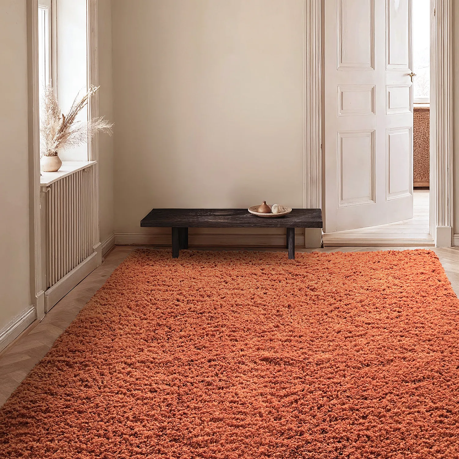 Alfombras de pelo largo - Combarro Solid Cotton Shaggy (naranja claro)