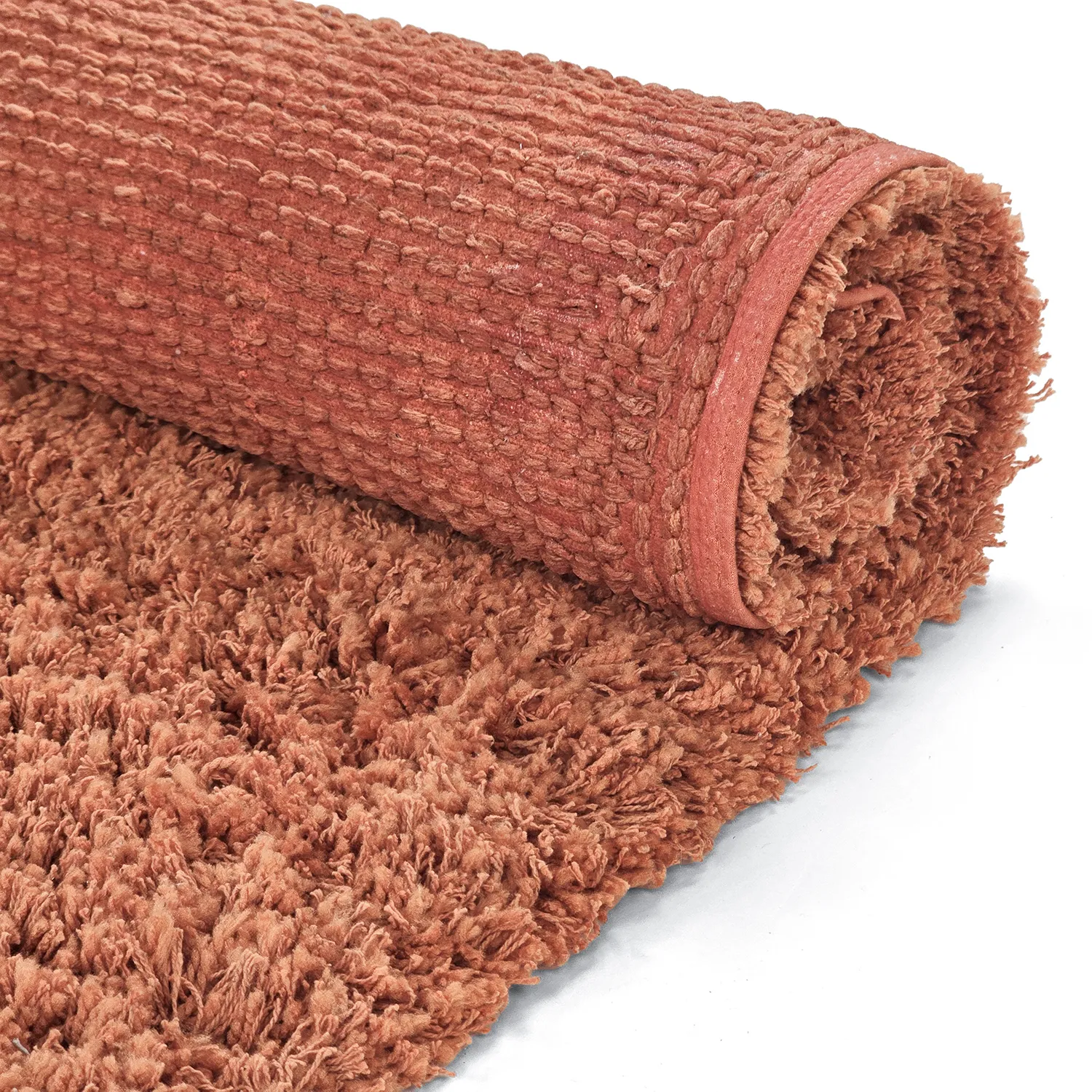 Alfombras de pelo largo - Combarro Solid Cotton Shaggy (naranja claro)