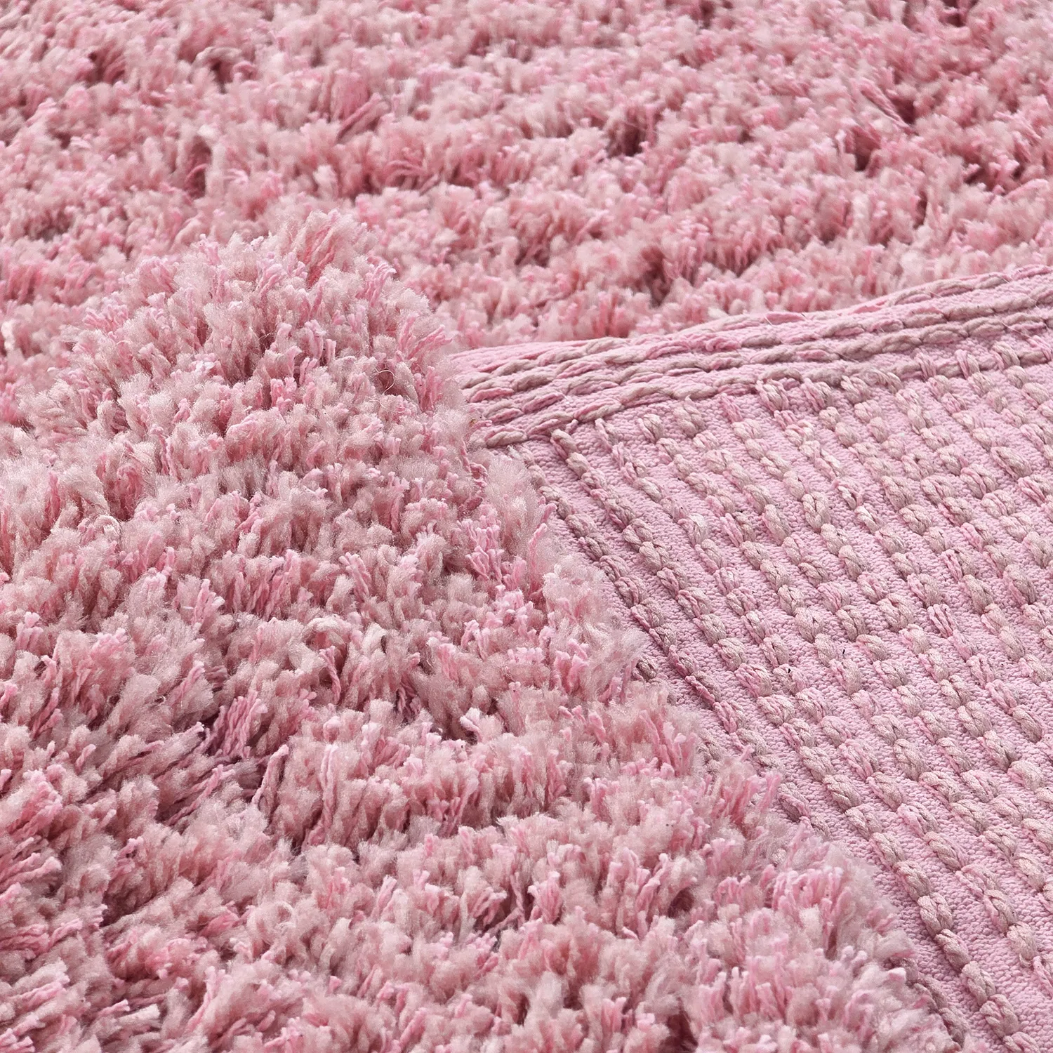 Alfombras de pelo largo - Combarro Solid Cotton Shaggy (rosa claro)