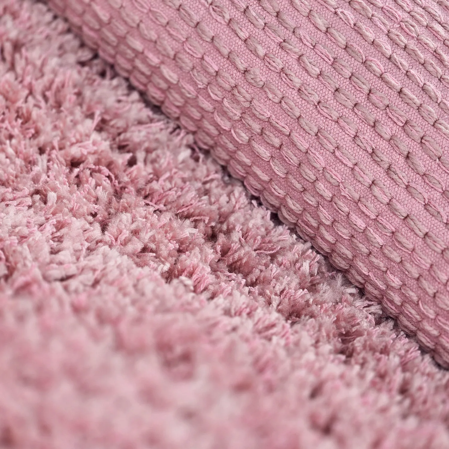 Alfombras de pelo largo - Combarro Solid Cotton Shaggy (rosa claro)