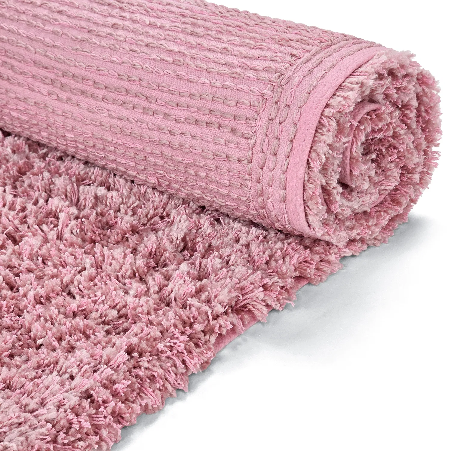 Alfombras de pelo largo - Combarro Solid Cotton Shaggy (rosa claro)