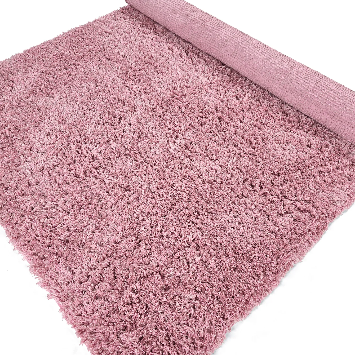 Alfombras de pelo largo - Combarro Solid Cotton Shaggy (rosa claro)