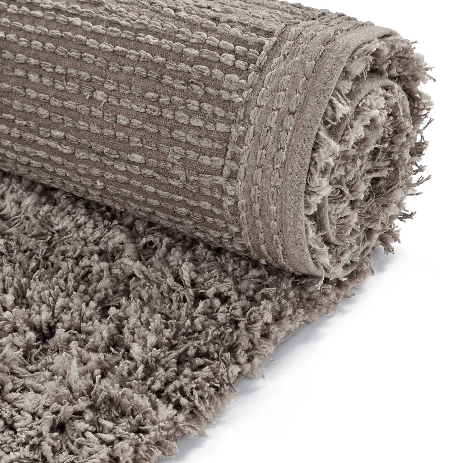 Alfombras de pelo largo - Combarro Solid Cotton Shaggy (taupe)