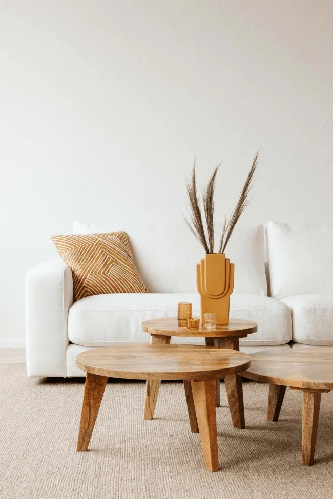 Mesa de café - Vintage - 65 cm round (naturaleza)