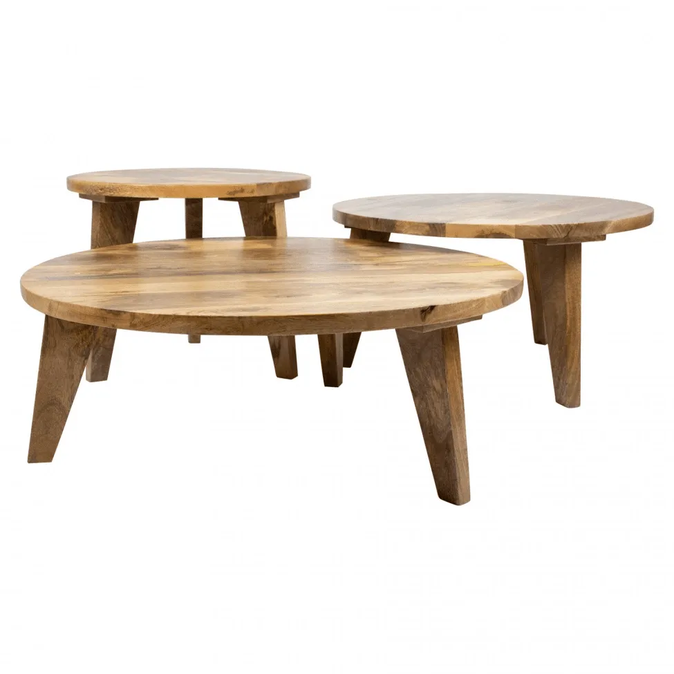 Mesa de café - Vintage - 65 cm round (naturaleza)