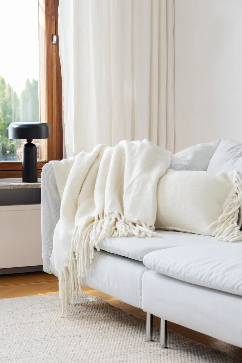 Mantas - Colcha en mezcla de lana - Samantha (offwhite)