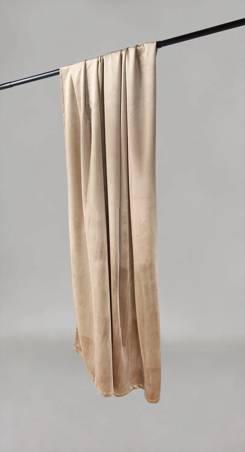 Cortinas - Cortinas de terciopelo Marlyn (beige claro)