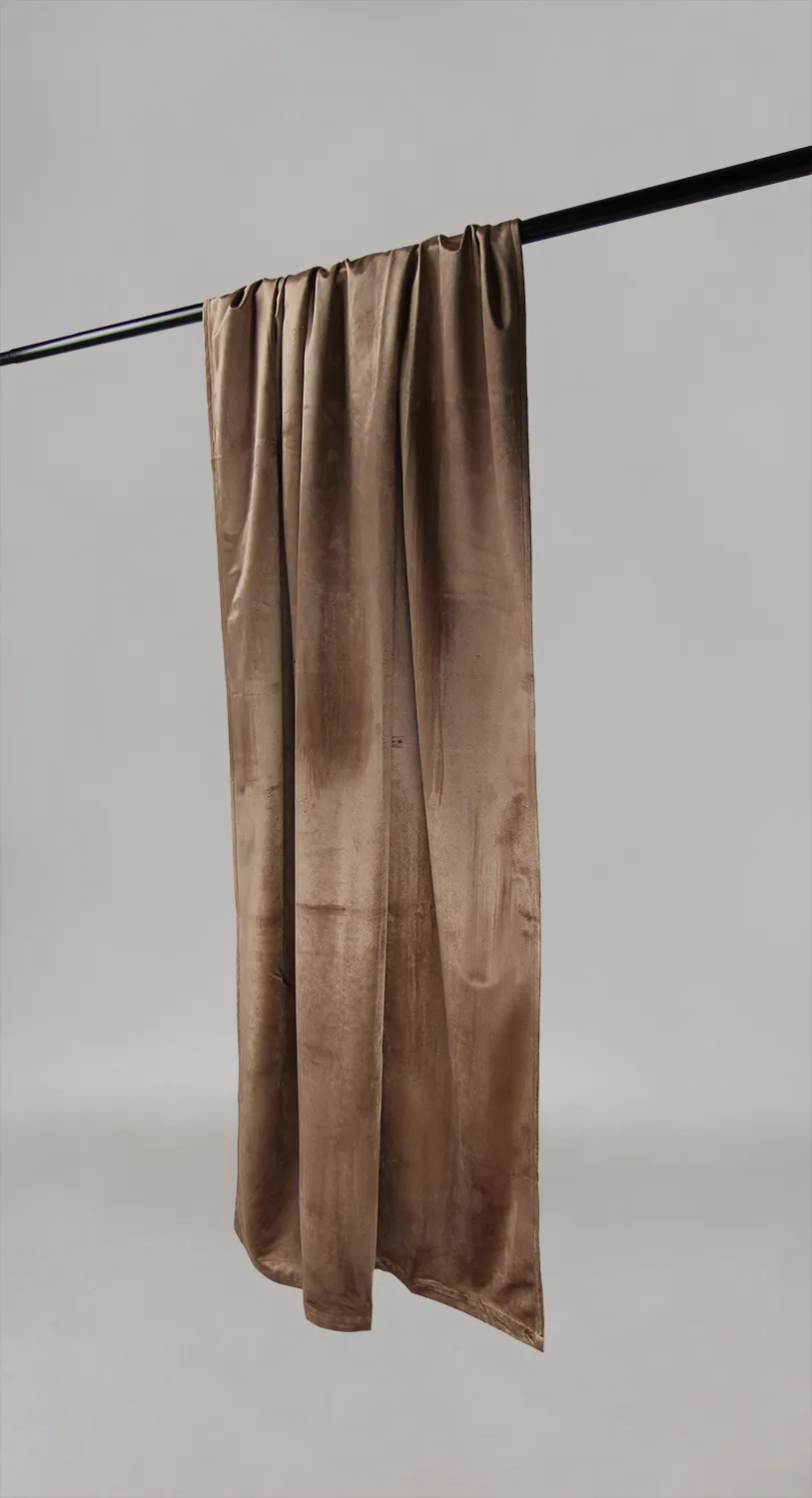 Cortinas - Cortinas de terciopelo Marlyn (beige obscuro)