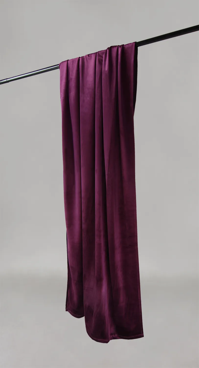 Cortinas - Cortinas de terciopelo Marlyn (morado oscuro)