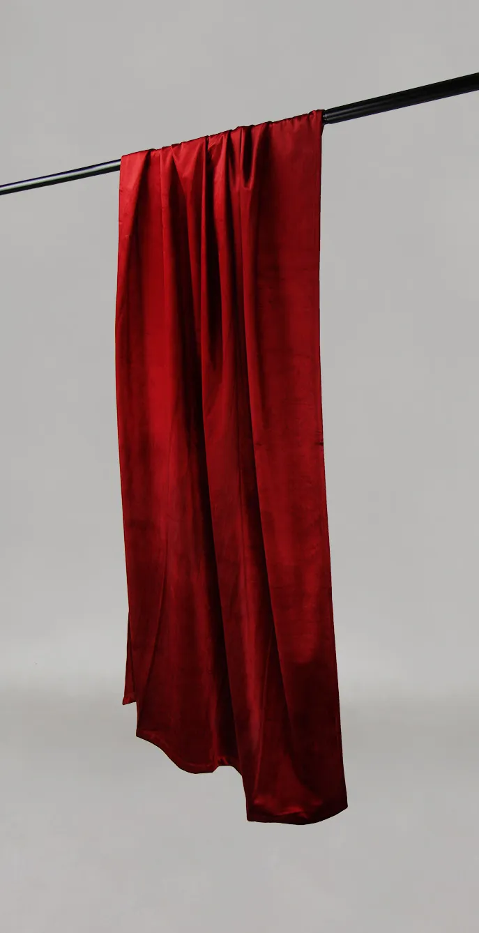 Cortinas - Cortinas de terciopelo Marlyn (rojo)