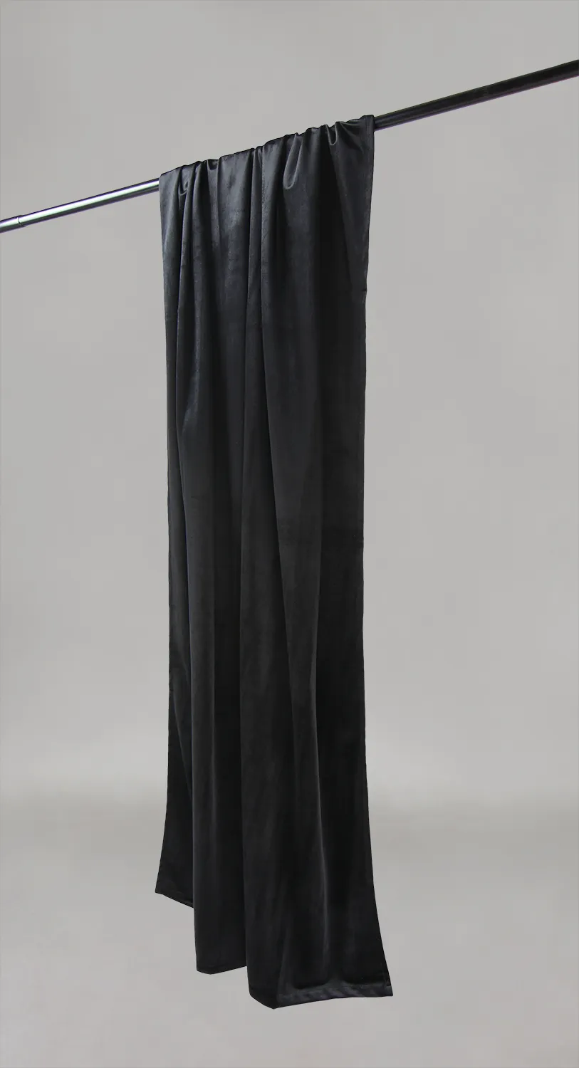 Cortinas - Cortinas de terciopelo Marlyn (negro)