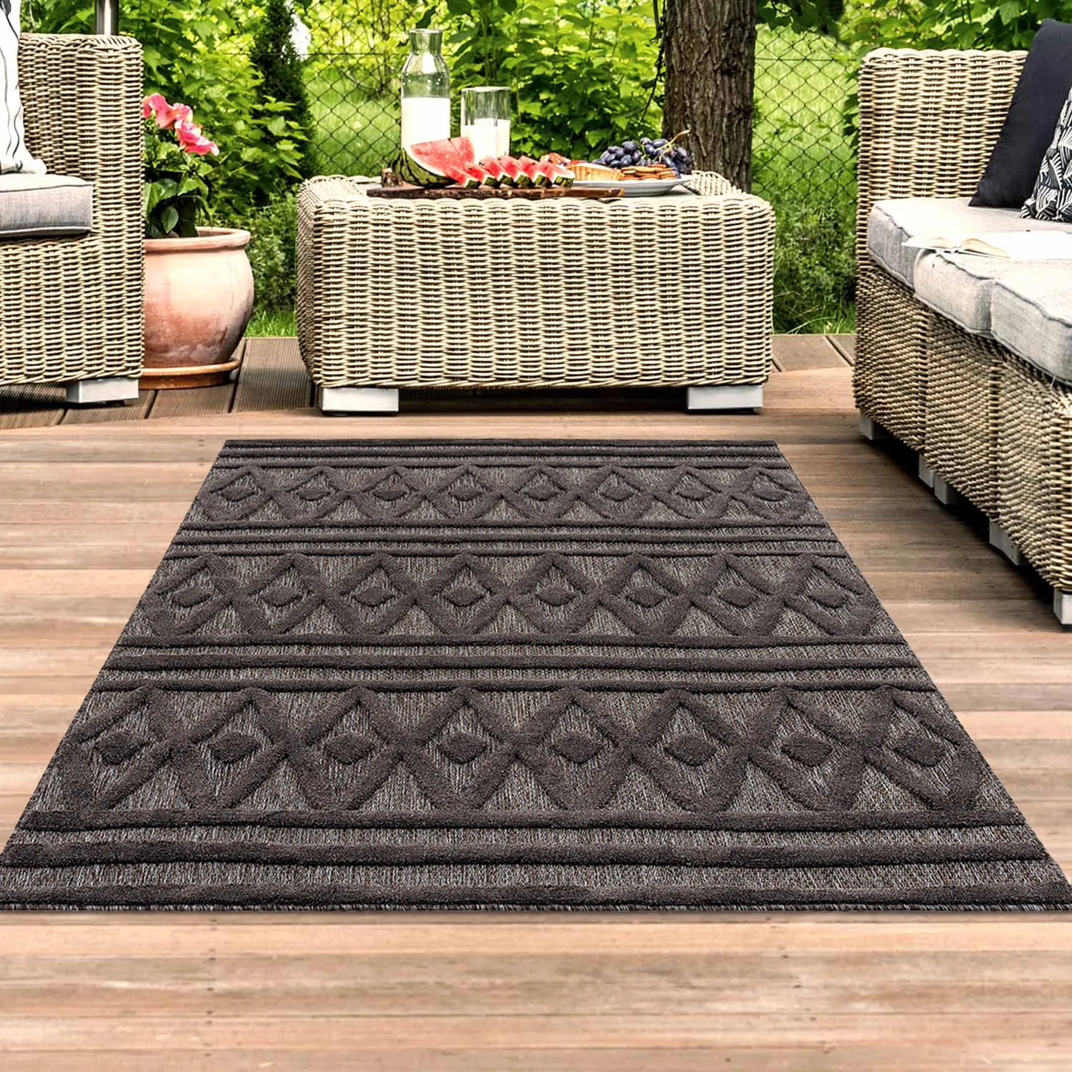 Shaggy Indoor-Outdoor - Chester (antracita)