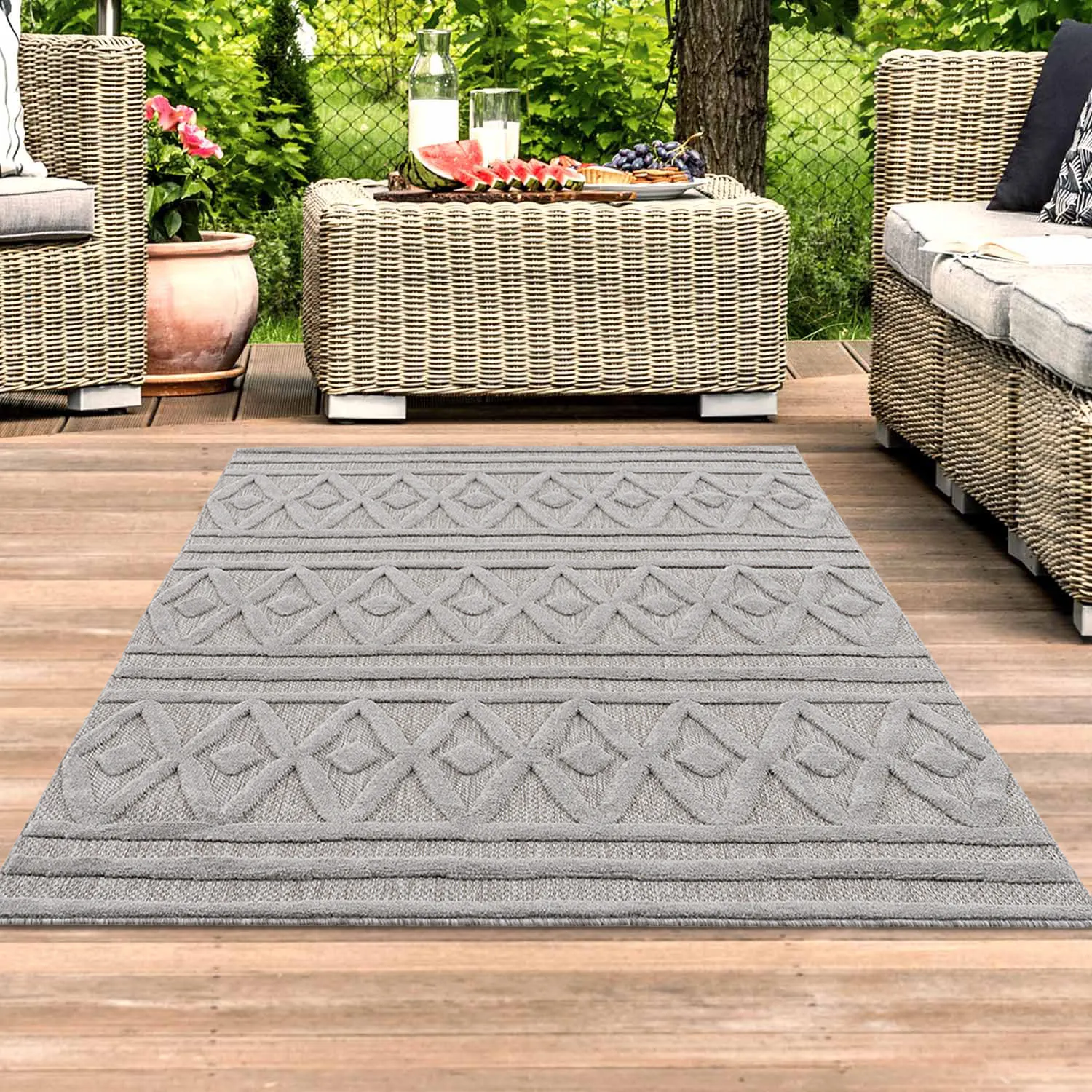 Shaggy Indoor-Outdoor - Chester (gris)