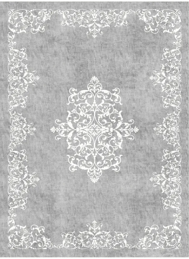 Alfombra Wilton - Santi (gris/blanco)