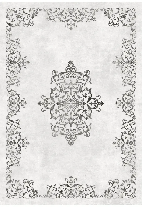 Alfombra Wilton - Santi (blanco/negro)