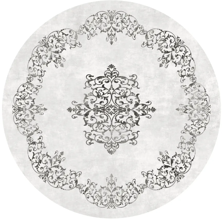 Alfombras redondeadas - Santi (blanco/negro)