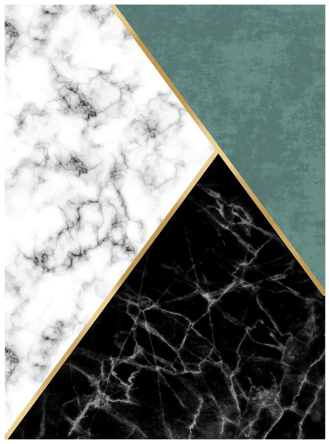 Alfombra Wilton - Savino (negro/blanco/verde)