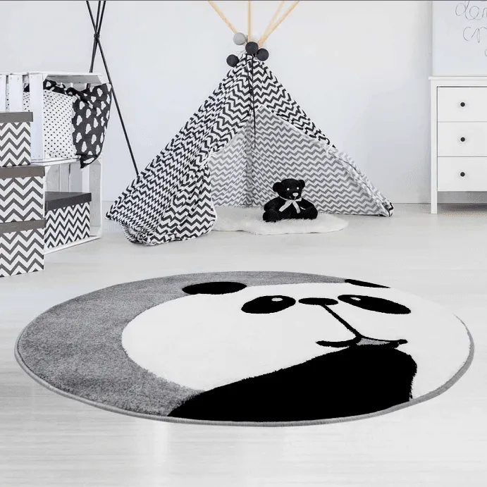 Alfombra infantil - Bueno Panda (gris)