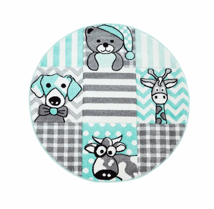 Alfombra infantil - Bueno Animals (turquesa)
