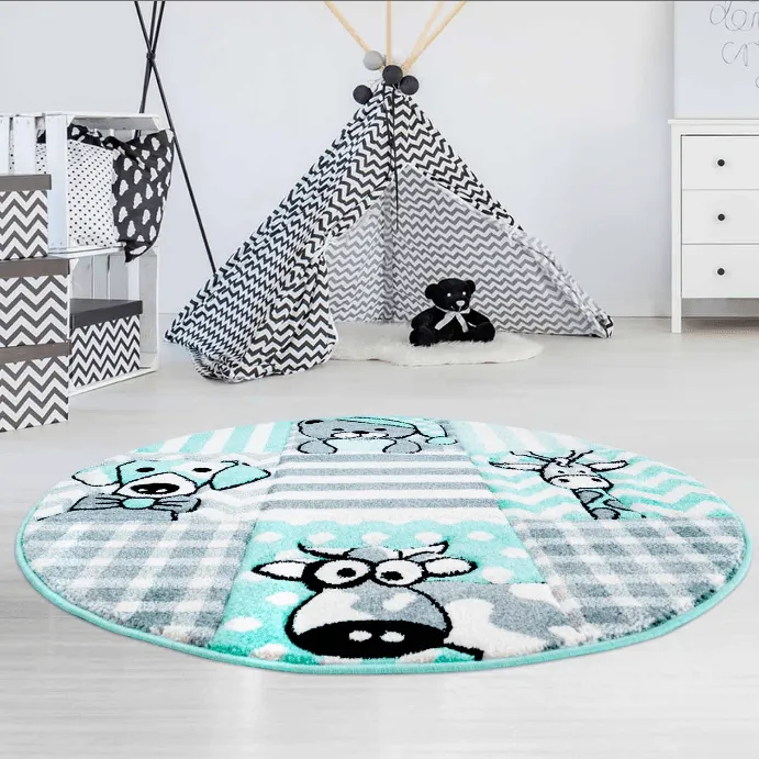 Alfombra infantil - Bueno Animals (turquesa)