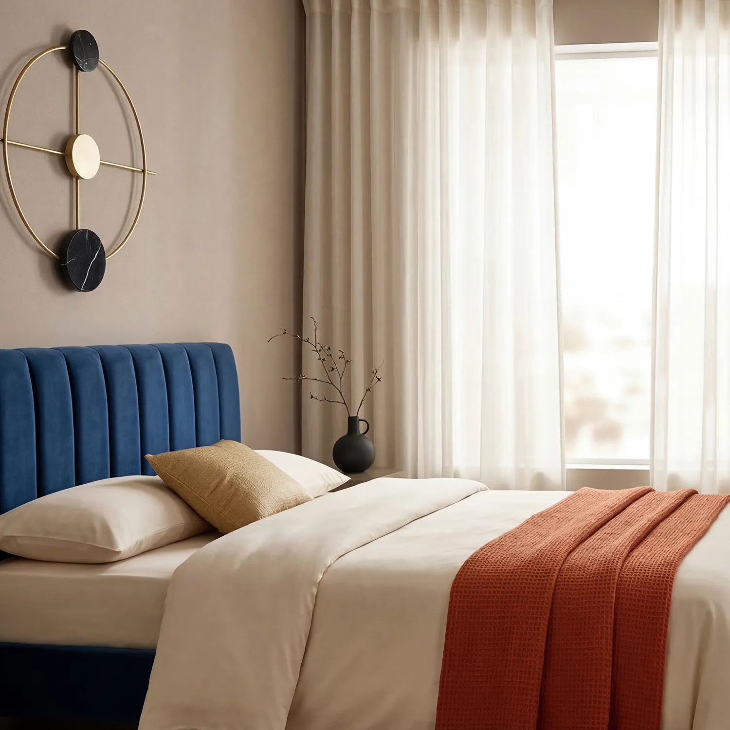 Cortinas Pack de 2 - Cortinas de algodón Selena (beige)