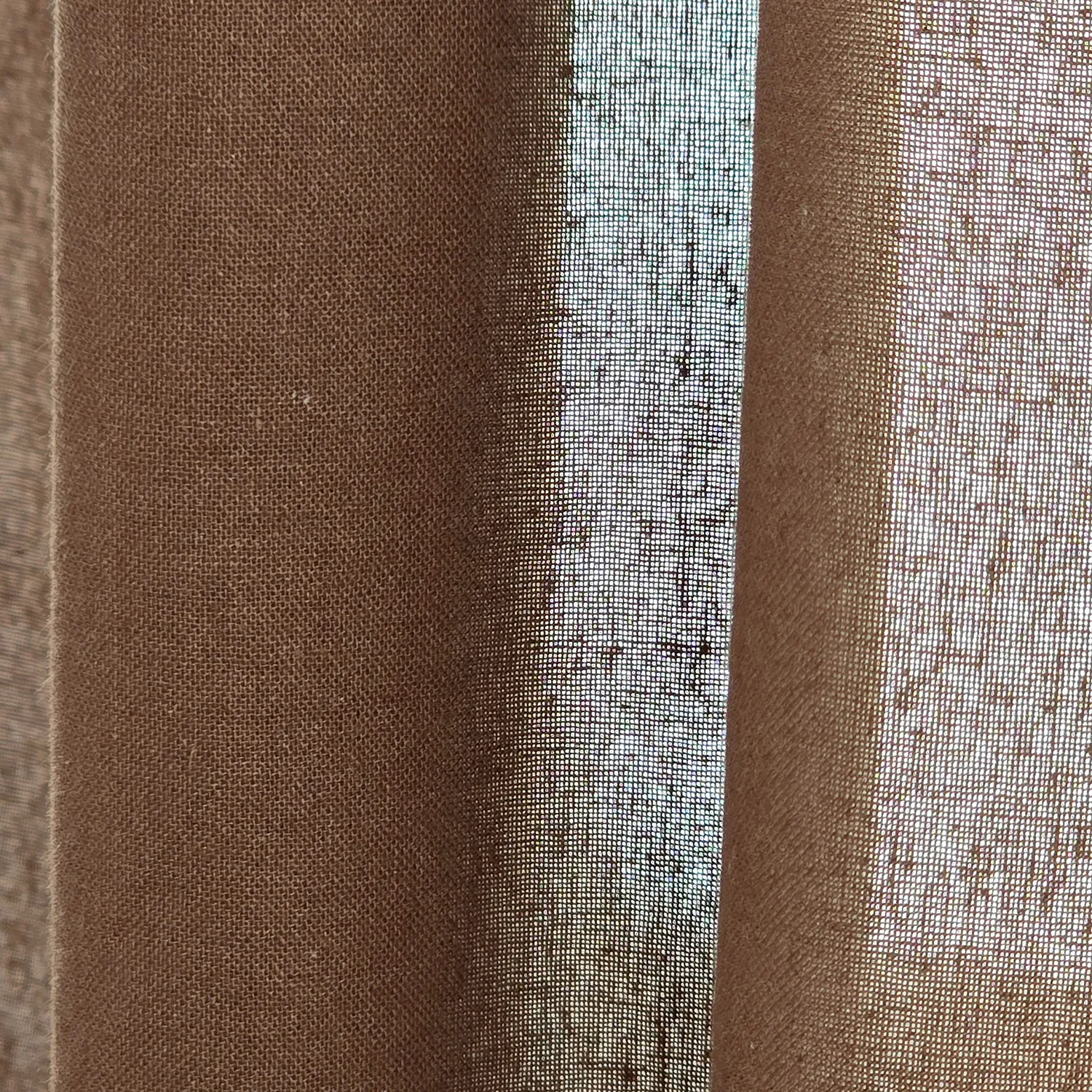 Cortinas Pack de 2 - Cortinas de algodón Selena (marrón oscuro)