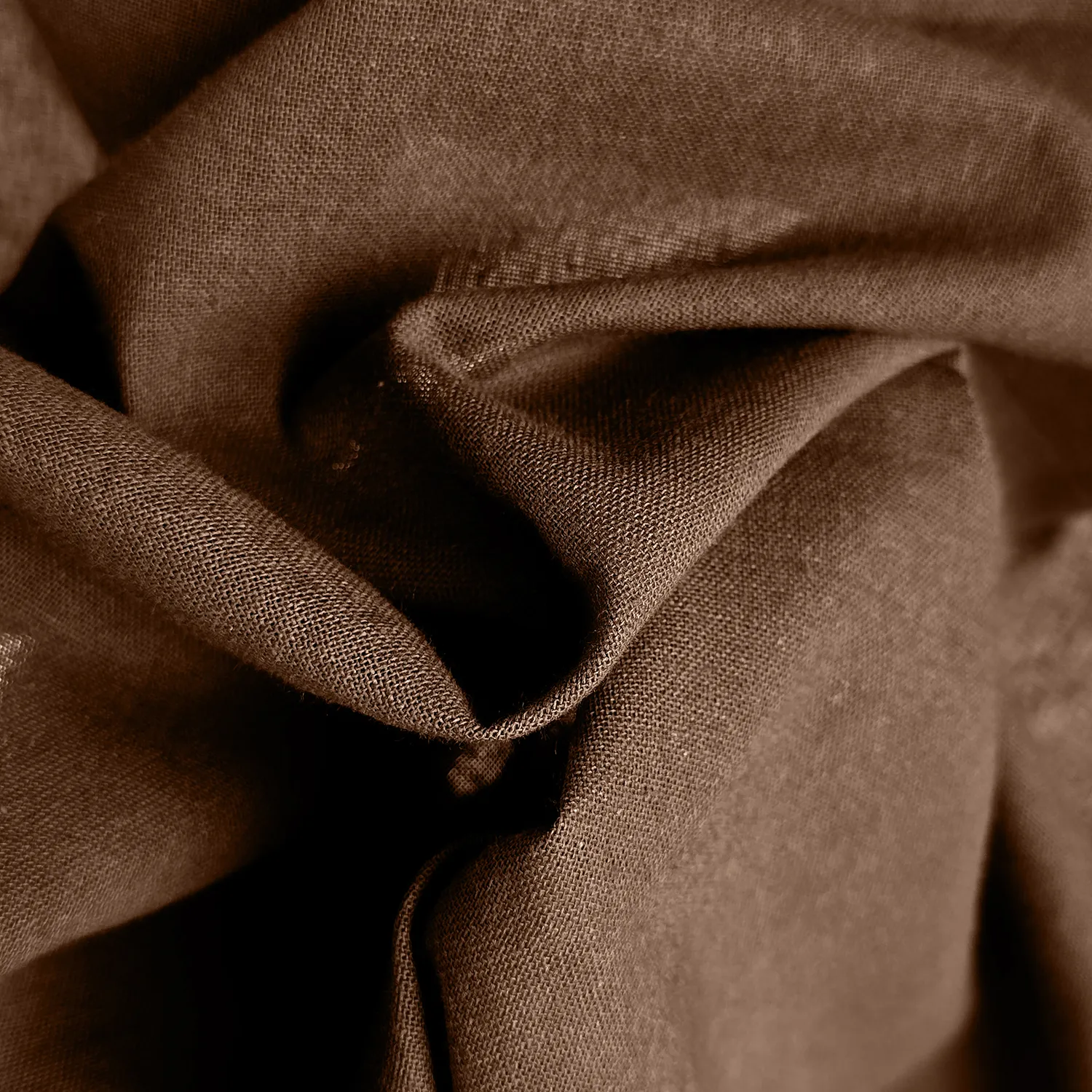 Cortinas Pack de 2 - Cortinas de algodón Selena (marrón oscuro)