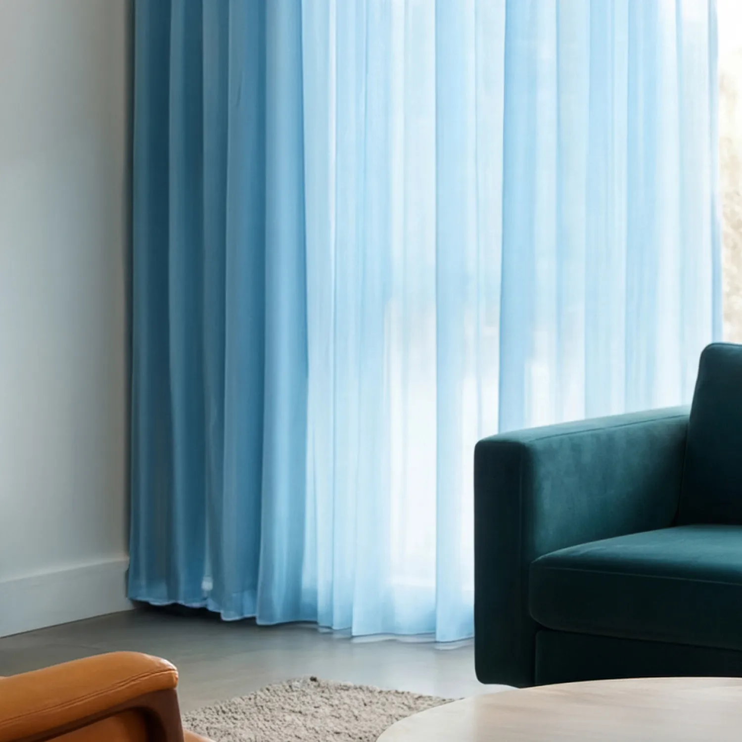 Cortinas Pack de 2 - Cortinas de algodón Selena (turquesa)