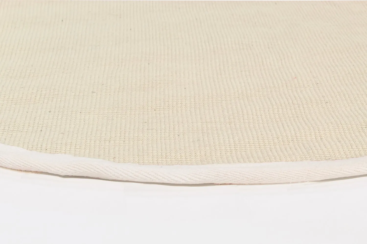 Alfombras redondeadas (sisal) - Agave (naturaleza blanca)