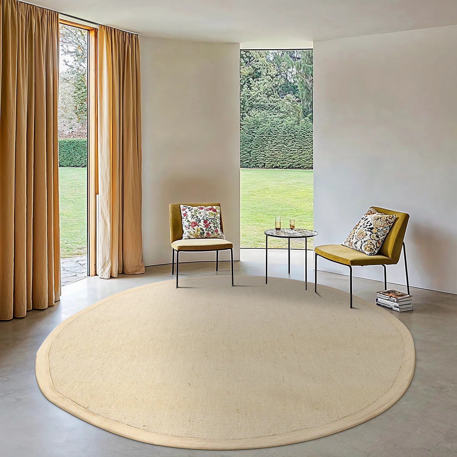 Alfombras redondeadas (sisal) - Agave (taupe)
