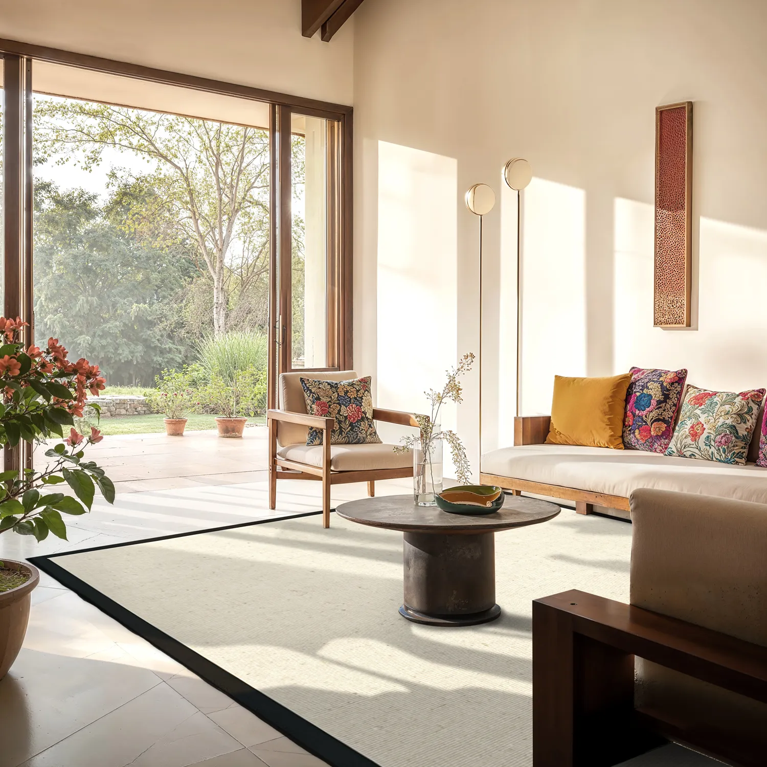 Alfombra de sisal - Agave (negro/offwhite)