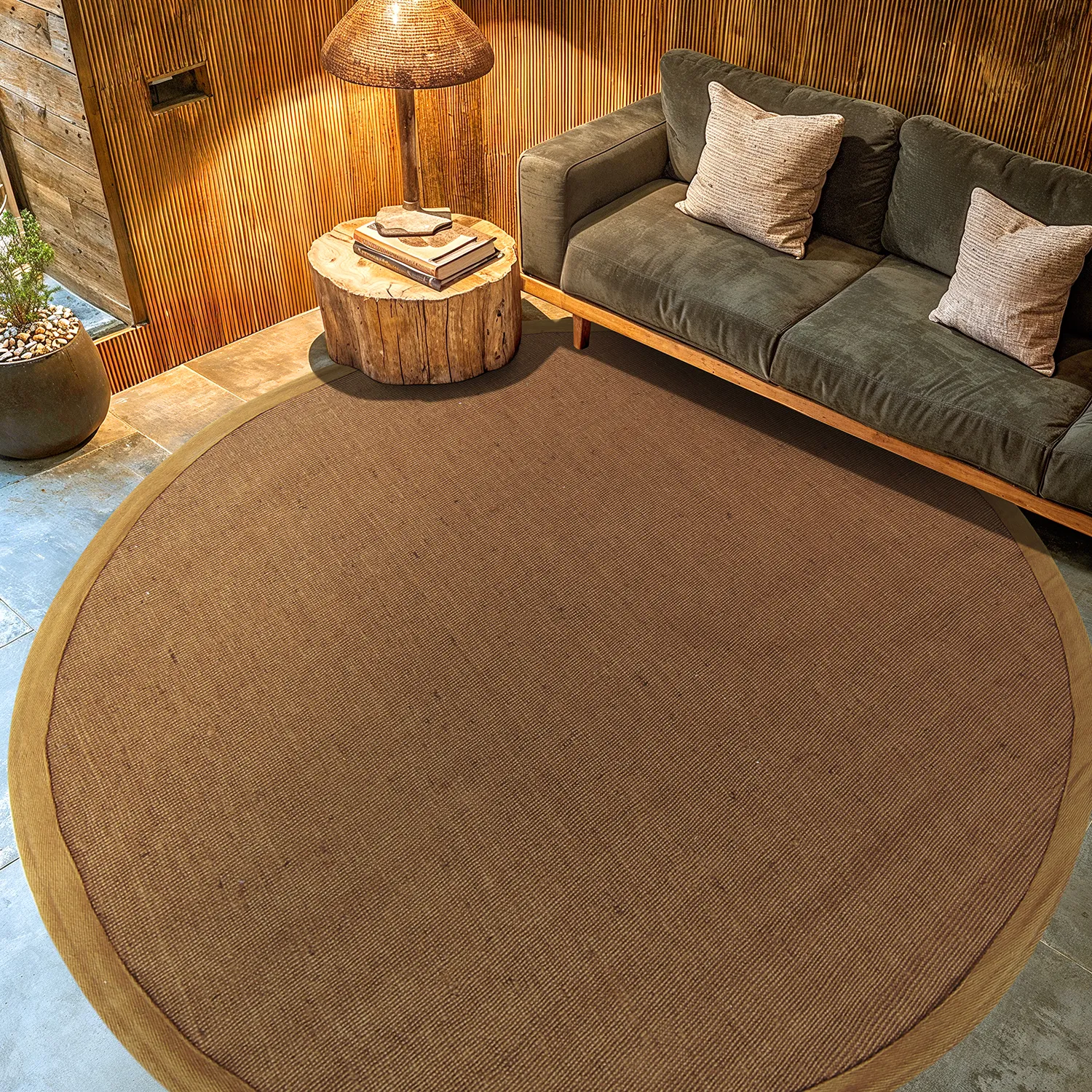 Alfombras redondeadas (sisal) - Agave (marrón)