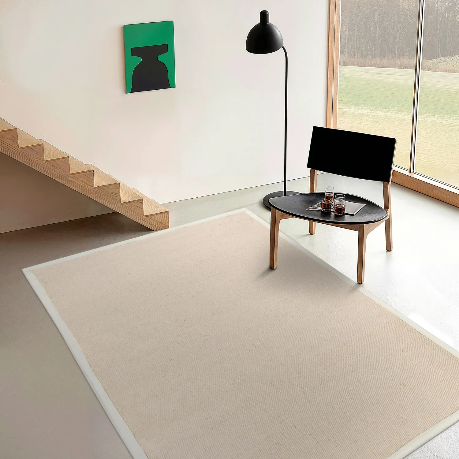 Alfombra de sisal - Agave (beige/gris)