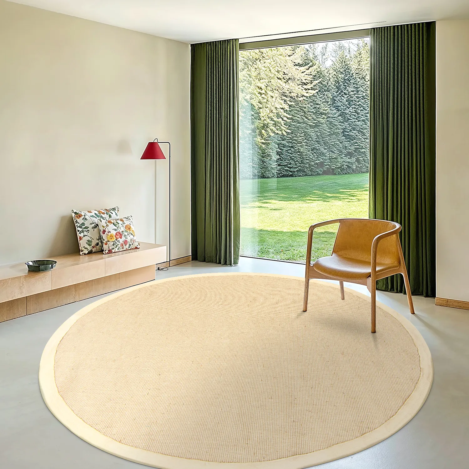 Alfombras redondeadas (sisal) - Agave (beige/beige)