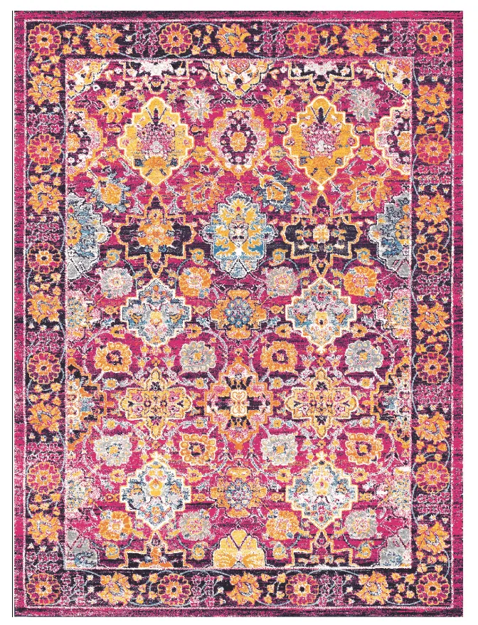 Alfombra Wilton - Fernana (rosa/multi)
