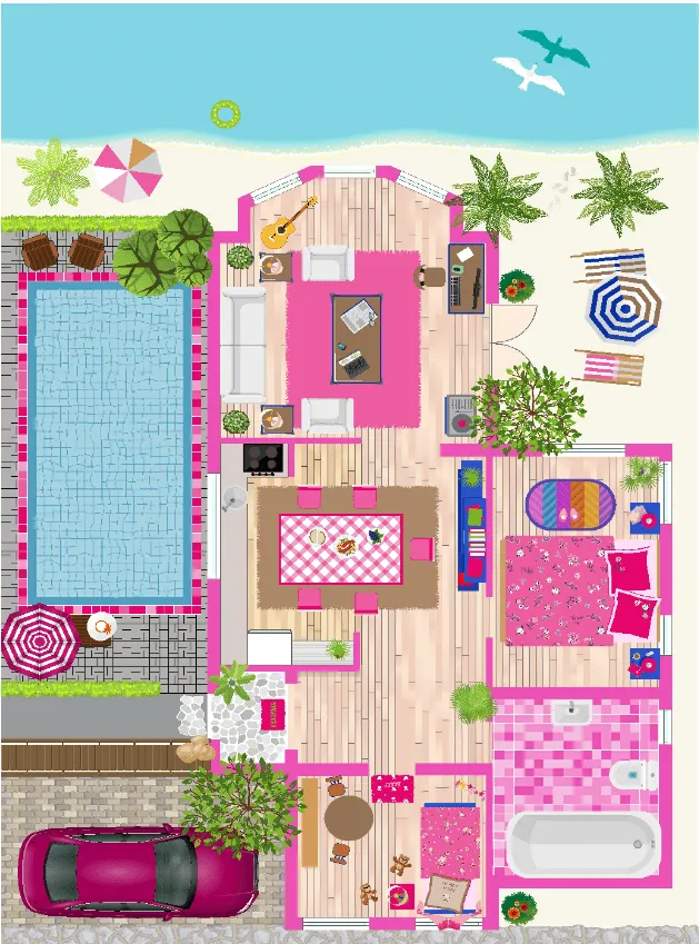 Alfombra infantil - Beach world