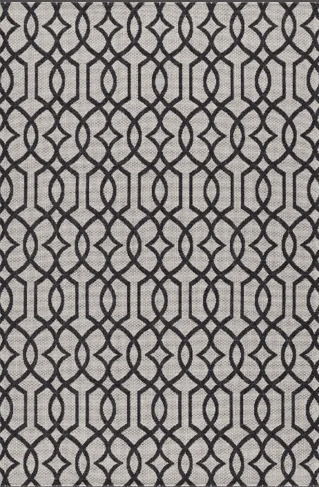 Alfombra de algodón - Kebira (gris/negro)