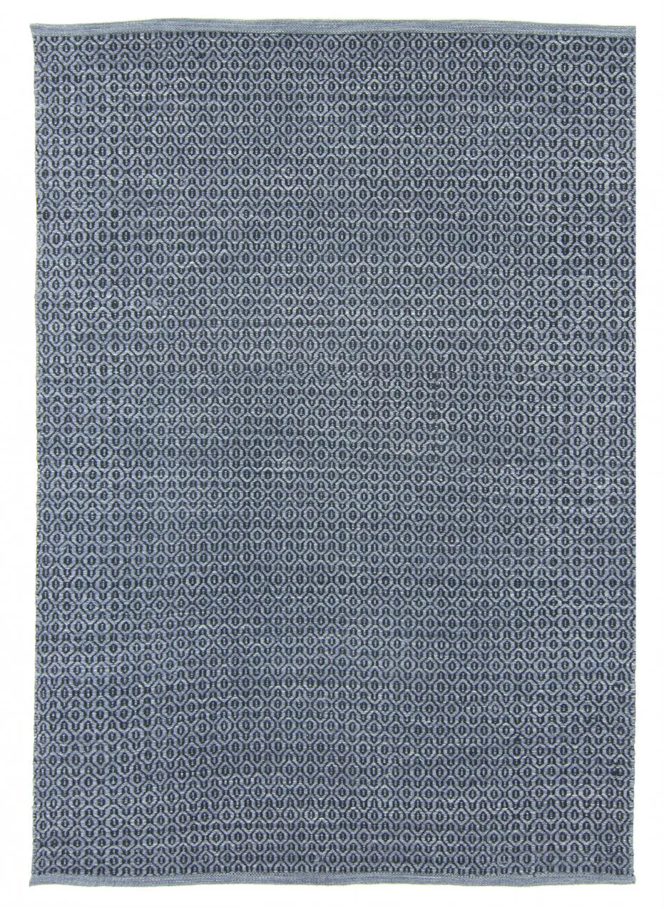 Alfombra de Lana - Snowshill (azul/negro)