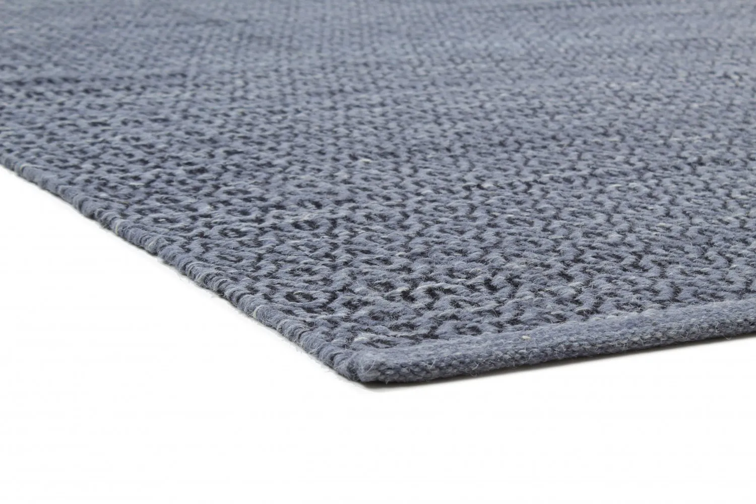 Alfombra de Lana - Snowshill (azul/negro)