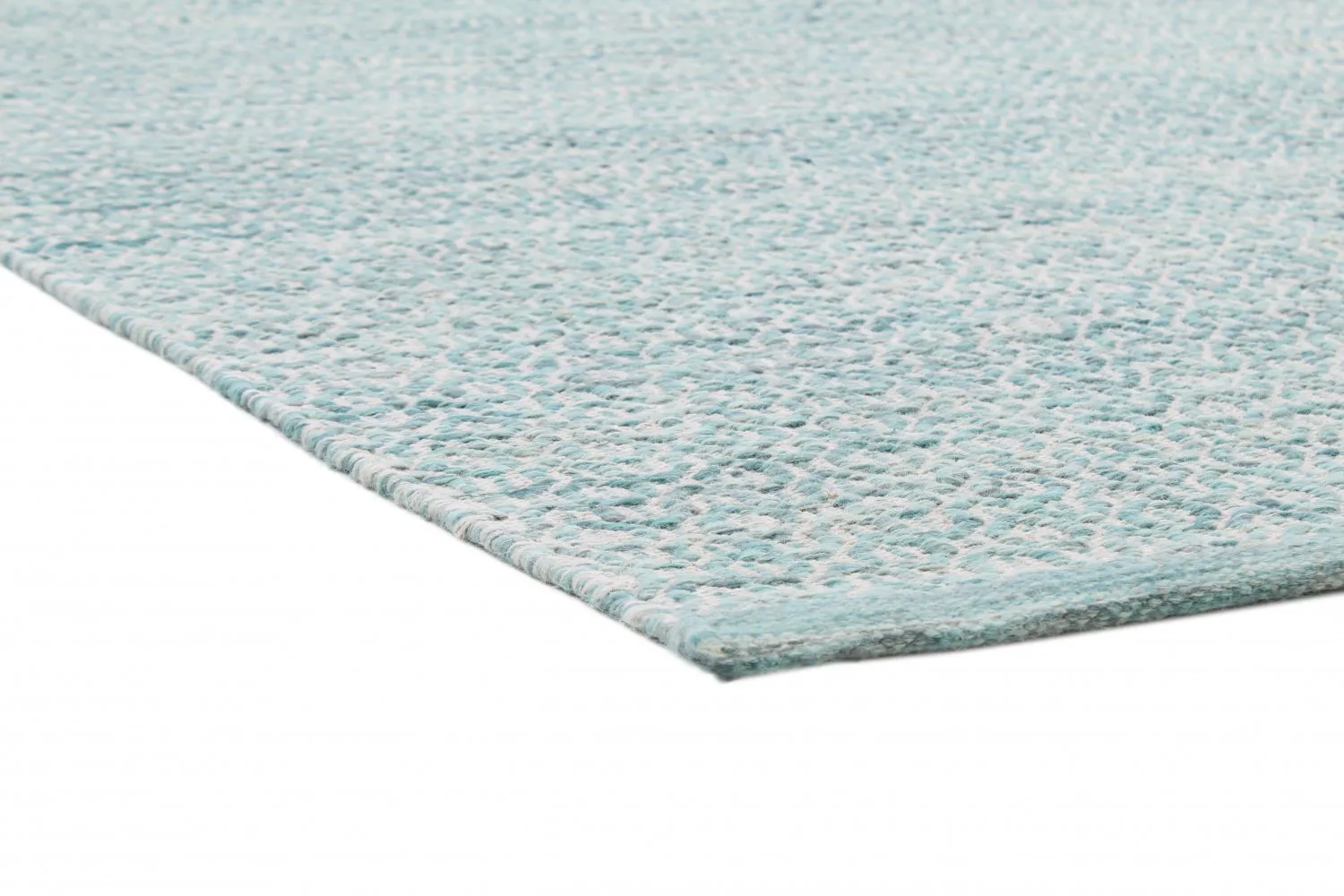 Alfombra de Lana - Snowshill (turquesa/blanco)