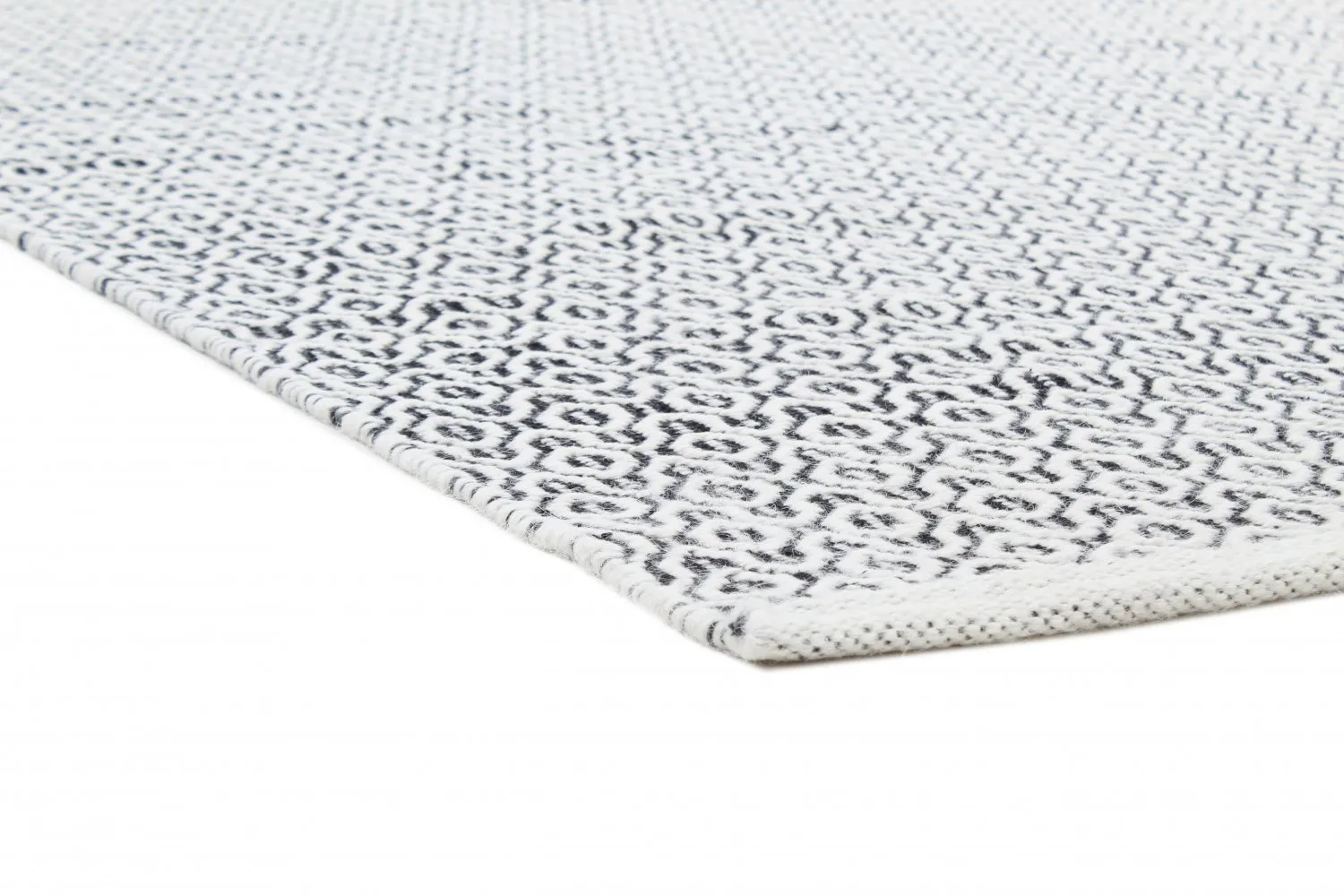 Alfombra de Lana - Snowshill (negro/blanco)