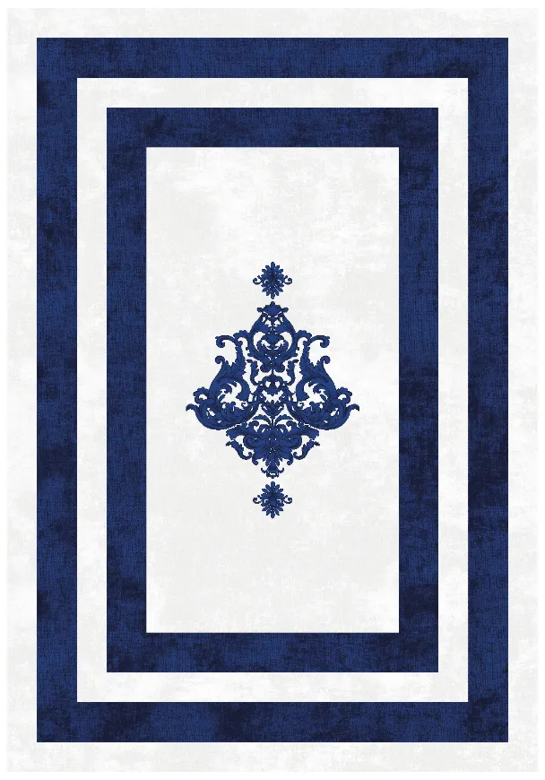 Alfombra Wilton - Soros (azul/blanco)
