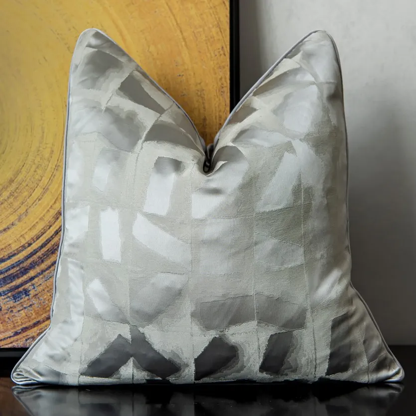 Funda de almohada - Square Luxury 45 x 45 cm (plata)