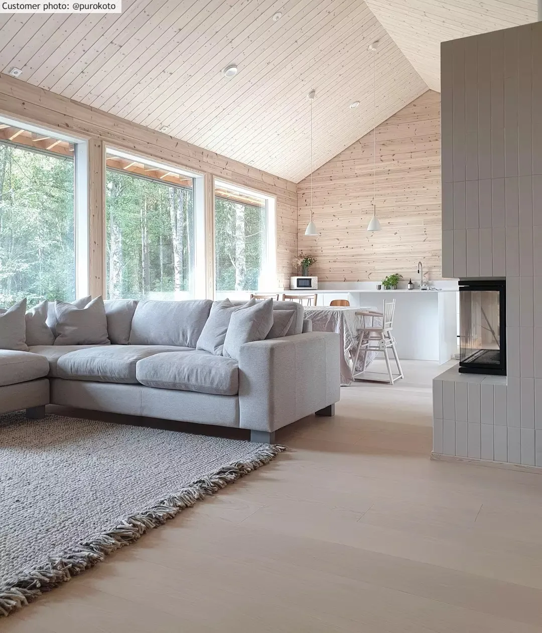 Alfombra de Lana - Stromness (gris/beige)