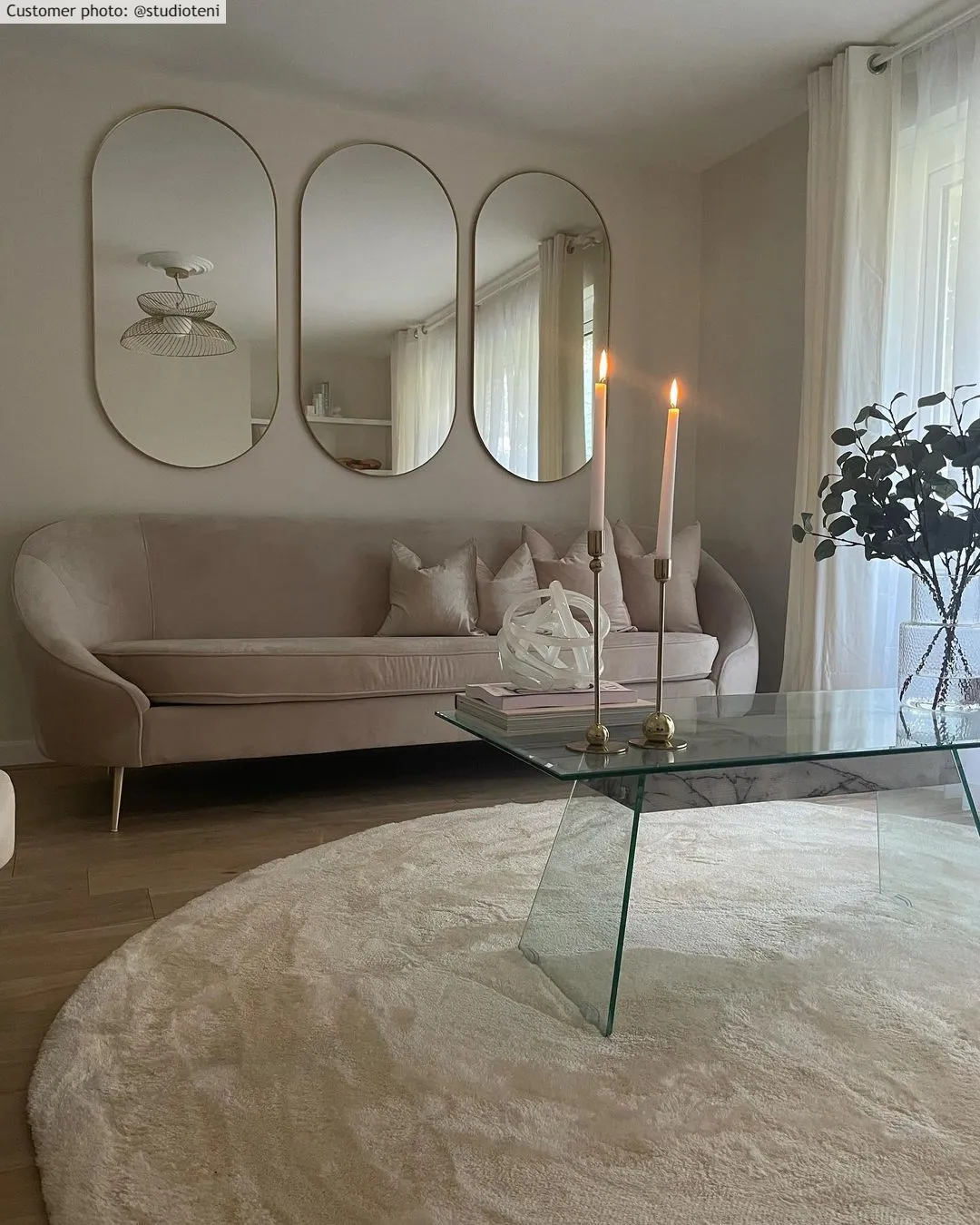 Alfombras redondeadas - Aranga Super Soft Fur (beige)