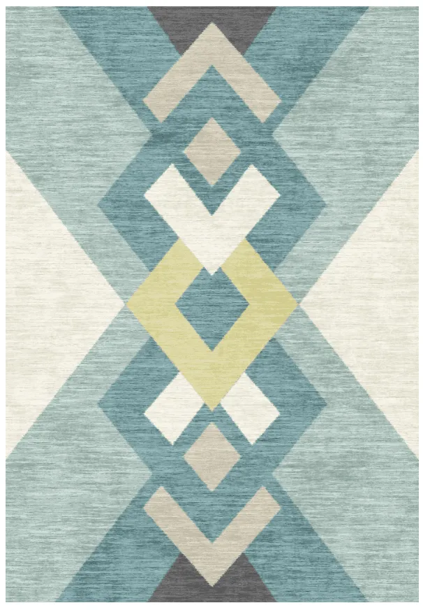 Alfombra Wilton - Temara (azul/multicolor)