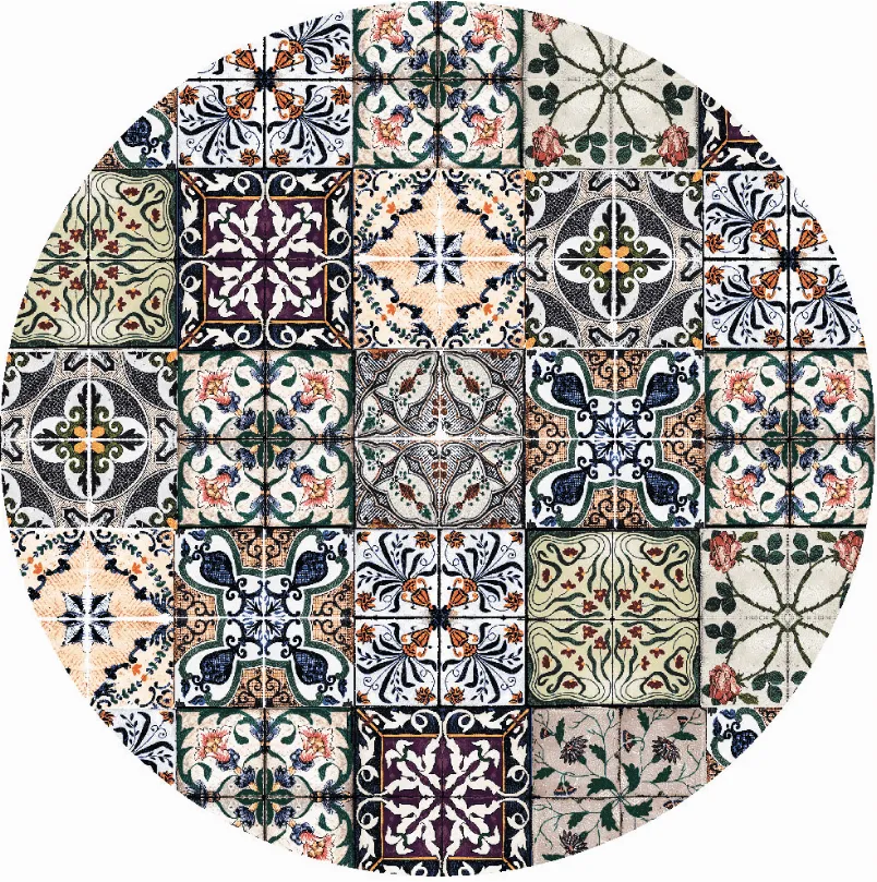 Alfombras redondeadas - Tierra (multicolor)