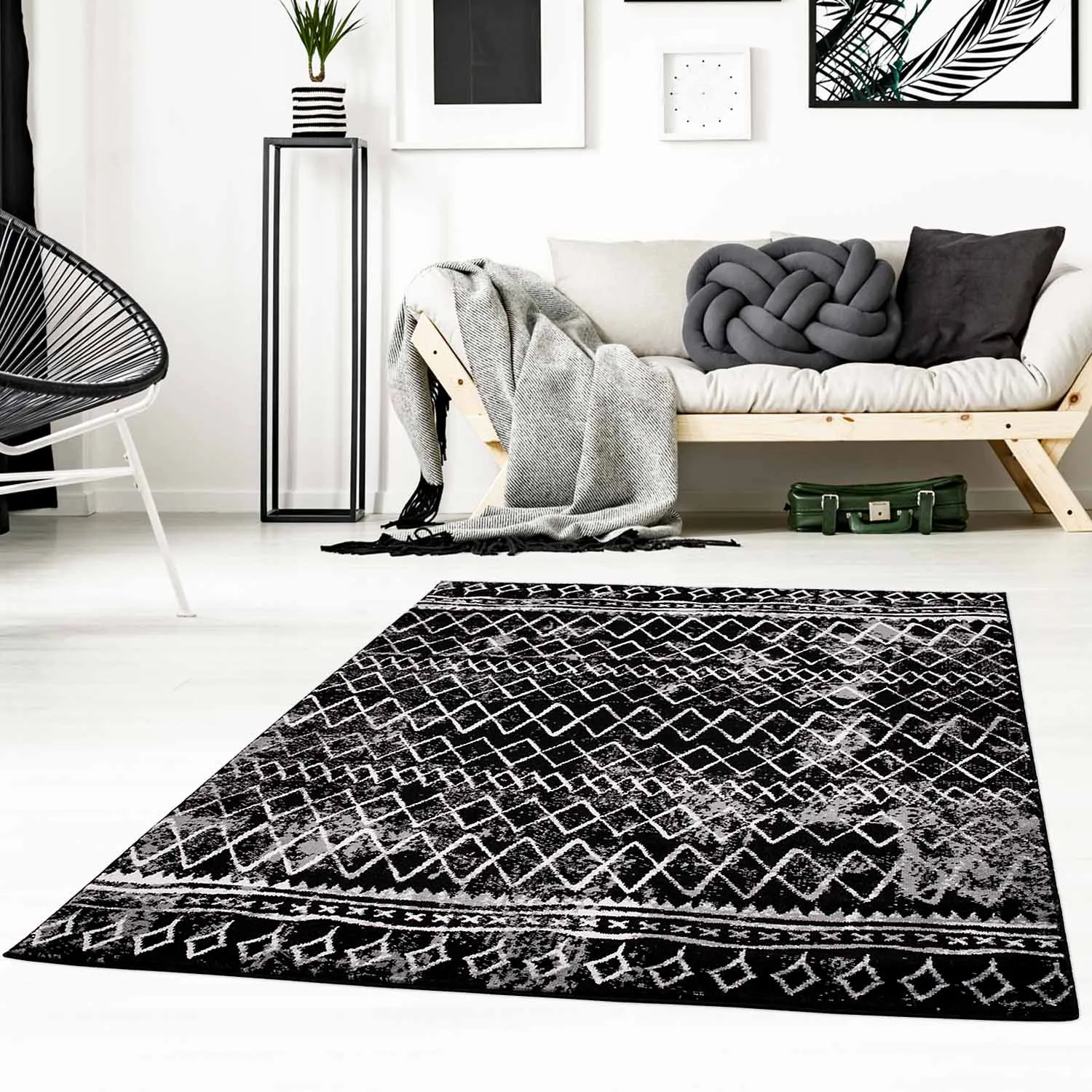 Alfombra Wilton - Meknes (negro)