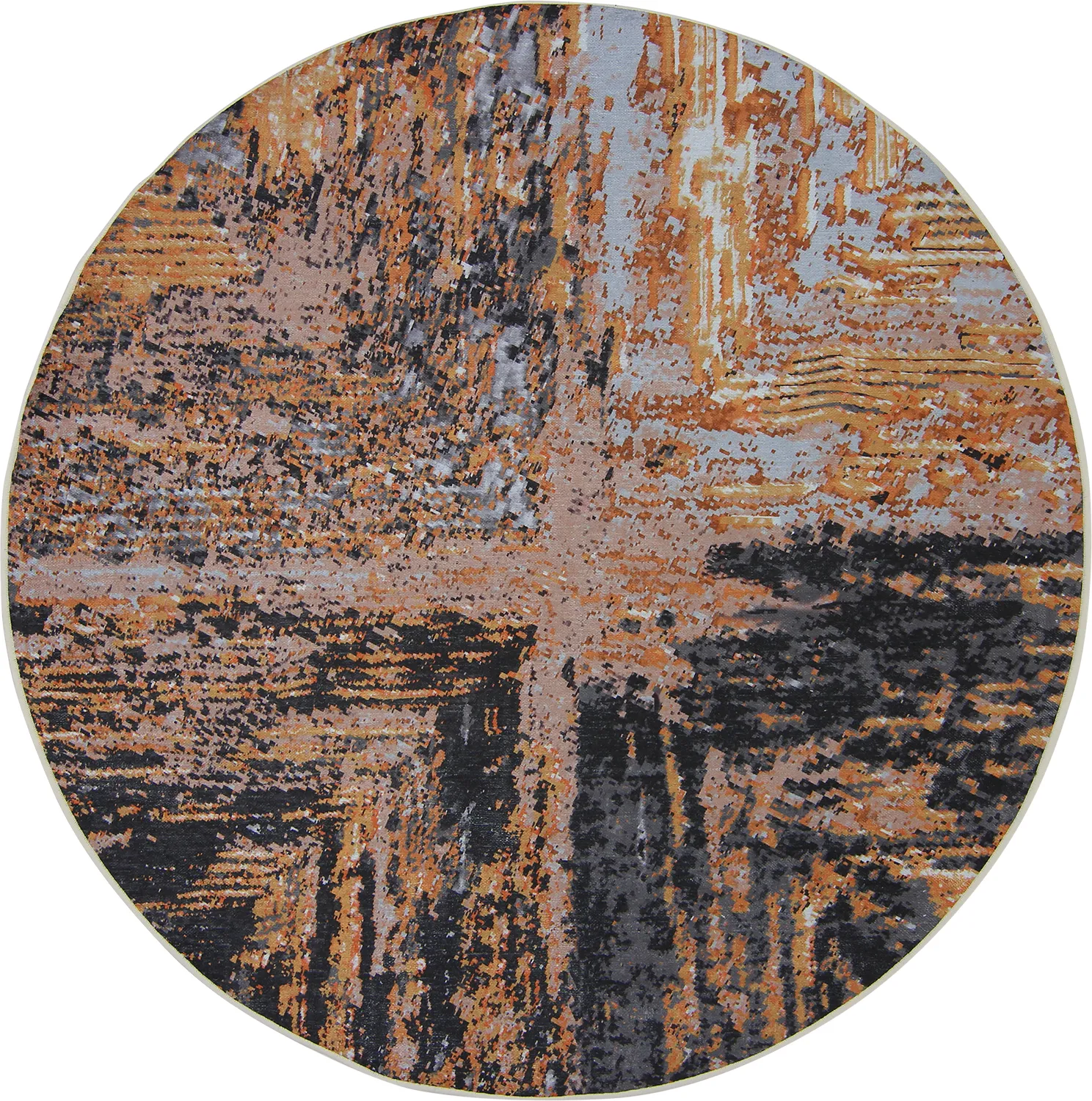 Alfombras redondeadas - Tizzano (dorado/multicolor)