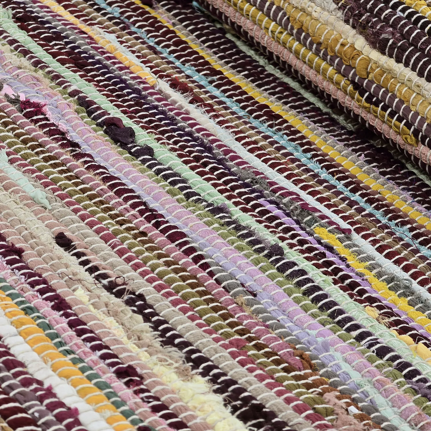Alfombra de trapo - Happy (amarillo/multicolor)